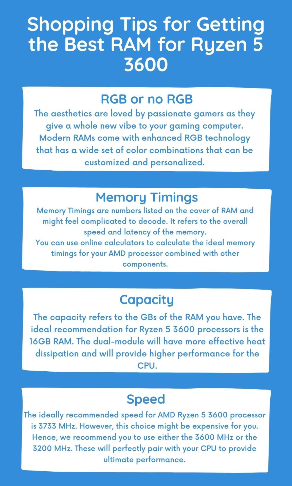 Shopping Tips for Getting the Best RAM for Ryzen 5 3600 (Infographics)