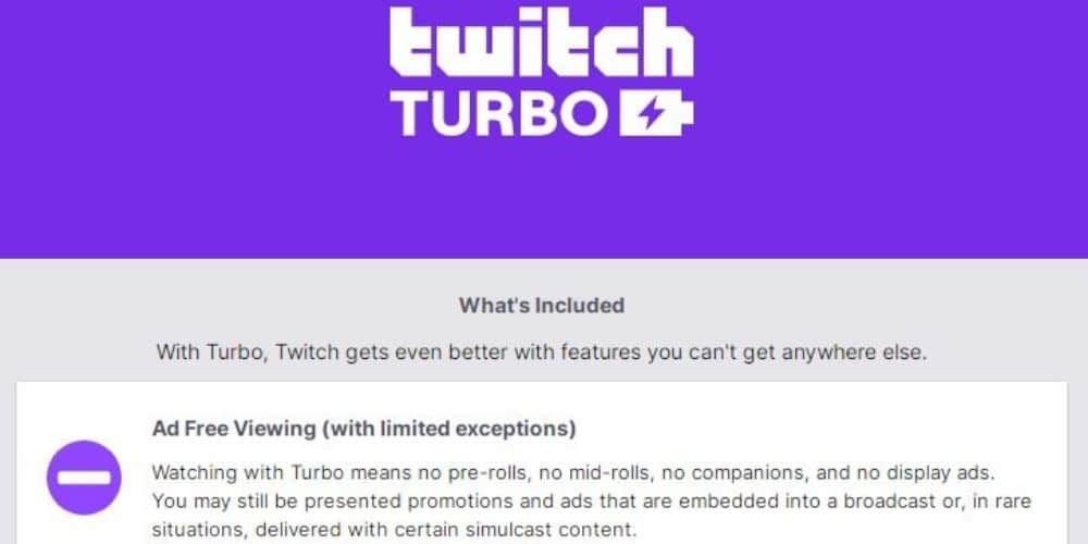Subscribe to Twitch Turbo